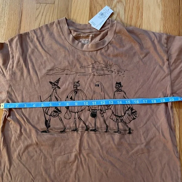 American Eagle Outfitters Brown Halloween Short Sleeve Tee Size XS - Picture 5 of 6